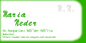 maria neder business card